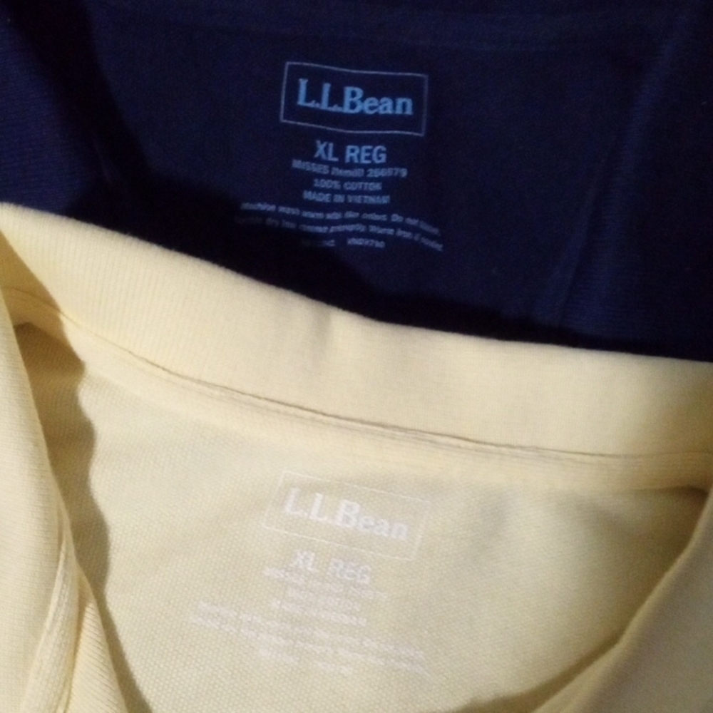 L.L. Bean Bundle Yellow and Navy Sleeveless Polo Tank Tops - Picture 6 of 6
